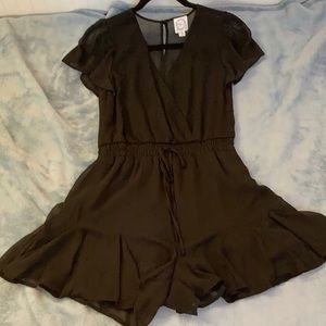 Francesca’s Collections blue rain black romper